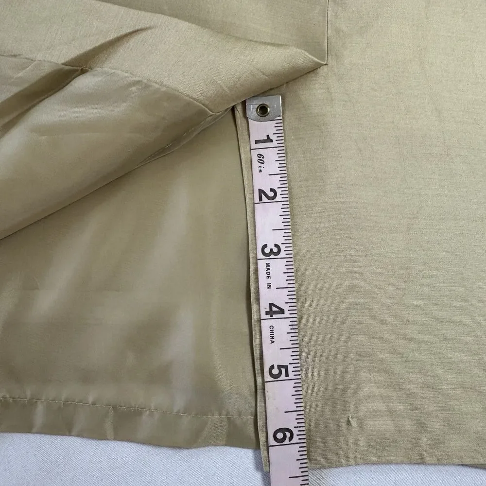 Talbots Petites 100% Silk Shift Dress Gold Sleeveless Size 14 Elegant Classic